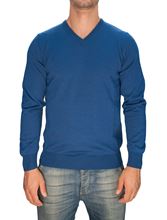 Picture of Trefili® Light blue merino wool v-neck