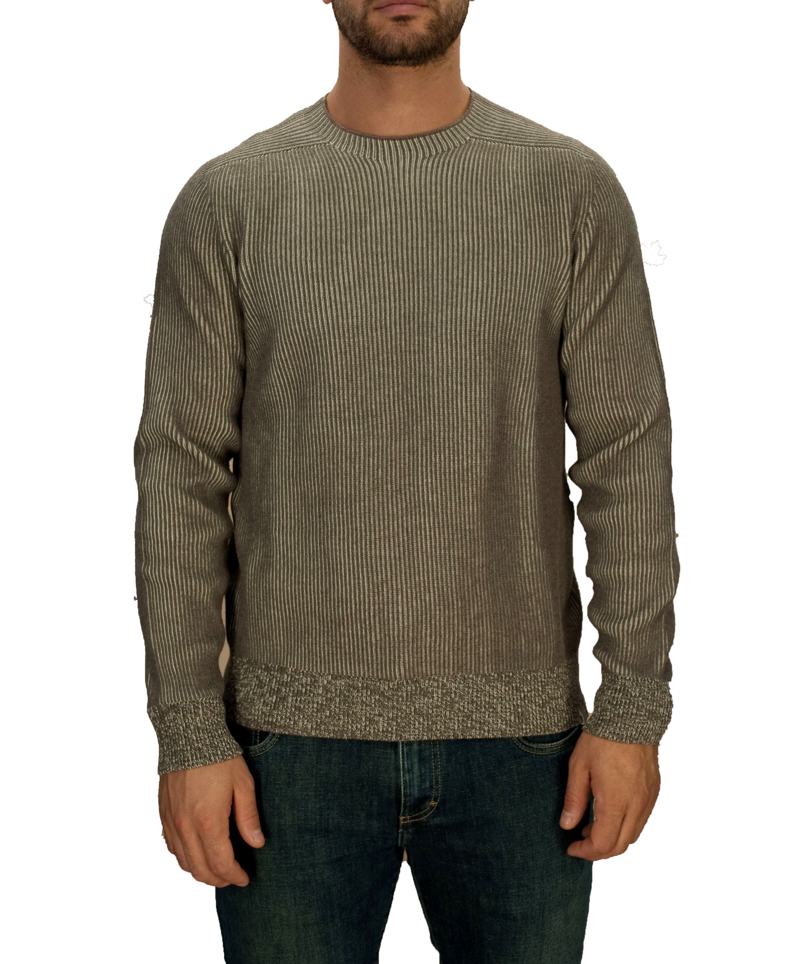 Picture of Crew neck rib knitted reversable sweater