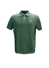 Picture of Military green cotton jersey polo shirt