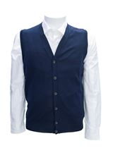 Picture of Blue Trefili® merino open vest