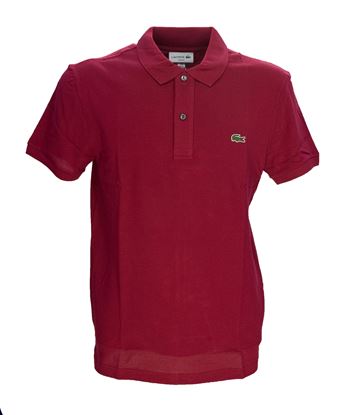 Picture of slim fit Burgundy Lacoste polo