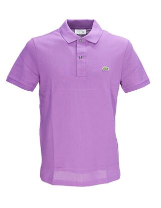 Picture of slim fit Purple Lacoste polo