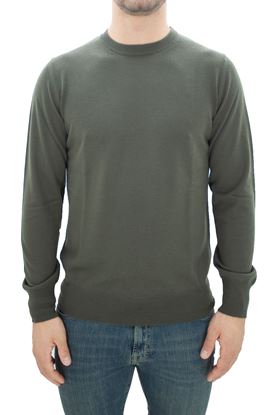 Picture of Military green Crewneck light wool